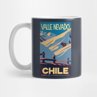 A Vintage Travel Art of Valle Nevado - Chile Mug